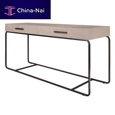 Contemporary sideboard table 7887-T72fabricmetal baserectangular
