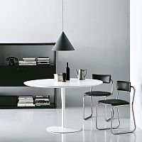 Contemporary table JOINlacquered aluminumaluminumround