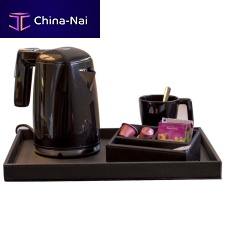 Plastic serving tray CHARMEsynthetic leatherfor hotel