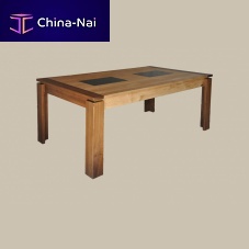 Contemporary table ECLIPSEgraniteoakrectangular