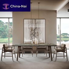 Contemporary table MOOR 02sandstonewooden baserectangular