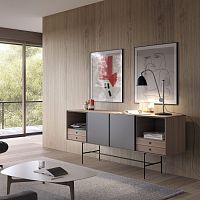 Contemporary sideboard AURAlacquered woodoakwalnut