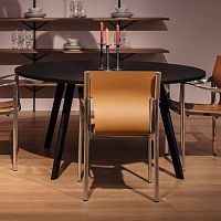 Contemporary table PiloMDFash basepainted wood base
