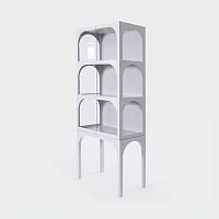 Contemporary display case VALVwith long legslacquered woodMDF