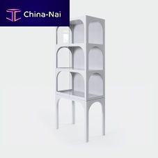 Contemporary display case VALVwith long legslacquered woodMDF