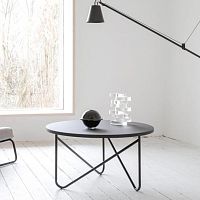Contemporary coffee table VVVpolyethylenelinoleumpowder-coated steel base