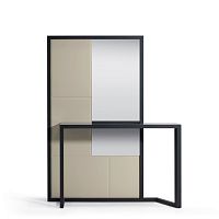 Contemporary sideboard table Julietironleatherash base