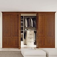 Corner walk-in wardrobe modulartraditionalwooden