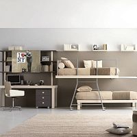Bunk bed 326singlecontemporarychild's unisex
