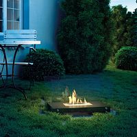 Glass bioethanol burner HOTEL/TVsteelrectangularcontemporary