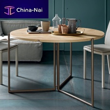 Contemporary table ICAROmelaminemetal baseround