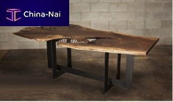 Original design table LIVE EDGEsteelmetal base