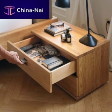 Contemporary bedside table NOXoakwalnutbeech