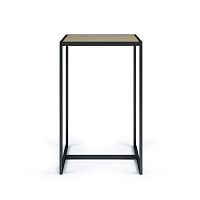Contemporary high bar table by Broberg & Ridderstrle teakstainless steelsquare