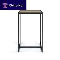 Contemporary high bar table by Broberg & Ridderstrle teakstainless steelsquare