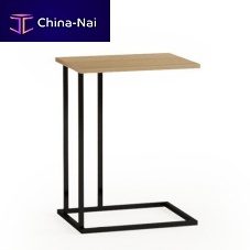 Contemporary side table SLIM04oakpowder-coated steel baserectangular