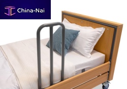 Patient lift rail for beds