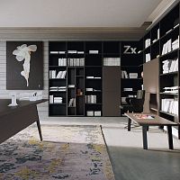 Free-standing bookcase PROFCASEmodularcontemporarywooden