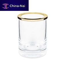 Crystal storage box BRASS GOLD PLATEDbathroom