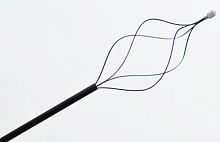 Kidney stone extraction endoscopic basket helical