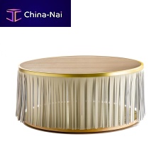 Contemporary coffee table INDIANwalnutashlacquered metal base