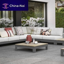 Contemporary coffee table STICKS AND MOREteakaluminum baserectangular