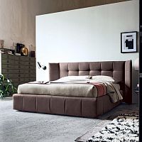 Double bed FOSTERsinglecontemporaryupholstered