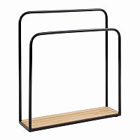 2-bar towel rack FONTENAYfloor-standingsteelteak
