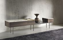 Contemporary sideboard table MOODBOARDwoodensteelbrass
