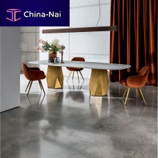 Contemporary dining table DEOD TWO BASESwoodentempered glasssmoked glass