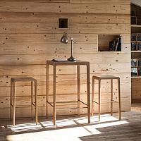 Contemporary high bar table SURF : 2003 TA H110oakbeechplywood