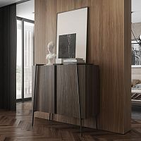 Sideboard with long legs DUOOcontemporarywood veneermetal