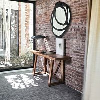 Contemporary sideboard table Grayoakwalnutbleached oak
